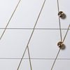 DRW Kommode aus Holz mit DREI Schubladen in Weiß und Gold, 80 x 40 x 80 cm Bild 5