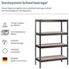 Schulte Schwerlast- Steckregal Blackline 1800x1000x400mm mit 4 Böden aus Holz 150kg Fachlast Bild 3