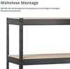 Schulte Schwerlast- Steckregal Blackline 1800x1000x400mm mit 4 Böden aus Holz 150kg Fachlast Bild 5