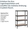 Schulte Schwerlast- Steckregal Blackline 1800x1000x400mm mit 4 Böden aus Holz 150kg Fachlast Bild 4