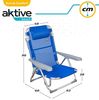 AKTIVE Sparpack 2 Stühle Strand Gummi Multiposition Kippschutz mit Kissen 48 x 60 x 90 cm, Aluminium, Kunststoff, Textilene, Blau x2, 48 x 60 x 90 cm Bild 2