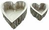 Dekoleidenschaft Pflanzschale "Herz" aus Holz, rustikales Pflanzgefäß in Herzform, Kräutertopf (2 St, im Set), Pflanzring, Pflanztopf natur, Blumentopf, Gartendeko für Draußen Bild 4