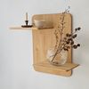 Solid Wood Wall Shelf, Oak Finish, 66x60 cm | 100% Durable Construction | Stylish Storage Solution for Modern Home & Office Decor Bild 3