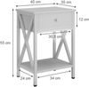 Nachttisch Keno Weiß 2er Set Vicco Bild 3