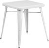 Flash Möbel quadratisch Indoor-Outdoor Tisch, Metall, weiß, 64.77 X 63,5x15,24 cm Bild 1