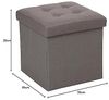 Gepolsterter Sitzhocker, grau Bild 2