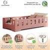 smartwood Kinderbett Bodenbett 140x200 mit Rausfallschutz & Lattenrost - Rosa - Kinder Montessori Bett TILA 2B mit glatten Kanten - Betten für schnelle Montage - Bis 300 kg belastbar Bild 3