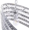 'Cavone' Hängeleuchte Silber Metall 2-flammig ovaler Schirm mit Kristallen aus Acrylglas Moderner Glamouröser Stil für Wohn- Schlaf- und Esszimmer Bild 5