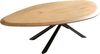 Couchtisch Edge Organisch 140x76 cm Eiche Natur Sarity Metall Schwarz Flow-Edge Bild 1
