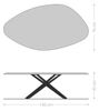 Couchtisch Edge Organisch 140x76 cm Eiche Natur Sarity Metall Schwarz Flow-Edge Bild 3