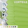 Sanfree Plissee Klemmfix Plisseerollo ohne Bohren Grün B75 x H120cm inkl. Klemmträger Blickdicht und lichtdurchlässig Jalousie Faltrollo Sichtschutz und Sonnenschutz Rollo für Fenster & Tür Bild 2