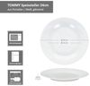 6x Tommy Speiseteller Ø24cm weiß Porzellan 6 Personen große Platte Bild 5