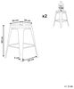 Hocker gelb Höhe 60 cm 2er Set CABRILLO Bild 3
