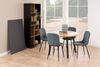 AC Design Furniture Dagmar Cord-Esszimmerstuhl mit Rückenlehne 4er Set, Gepolsterter Esszimmerstuhl, Minimalistische Küchenstühle, Grauer Stoff, Schwarze Metallbeine, Flur, Büro Bild 2