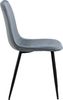 AC Design Furniture Dagmar Cord-Esszimmerstuhl mit Rückenlehne 4er Set, Gepolsterter Esszimmerstuhl, Minimalistische Küchenstühle, Grauer Stoff, Schwarze Metallbeine, Flur, Büro Bild 4