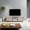 Selsey TV Schrank Board Sideboard Fernsehtisch Fernsehschrank 140 cm LED Beleuchtung Graubeige Lefyr, Grau Bild 2