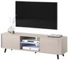 Selsey TV Schrank Board Sideboard Fernsehtisch Fernsehschrank 140 cm LED Beleuchtung Graubeige Lefyr, Grau Bild 4