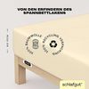 Schlafgut 'Easy' Spannbettlaken, Jersey, 100% Baumwolle, rundum Gummizug, für Matratzen bis 22 cm Höhe, Yellow Light, L 140x200 cm - 160x200 cm Bild 3