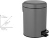 WENKO LEMAN Kosmetikeimer 5 Liter, Grau Bild 5