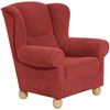 Ohrenbackensessel Kasha Bezug Veloursstoff Buche natur / terracotta 22270 Bild 3