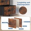 DUMOS Kommode für Schlafzimmer mit Stoffschubladen hohe Organizer für Kleidung Schrank Kinderzimmer Aufbewahrungsturm mit Schrank Metallrahmen Holzplatte leichte Bild 5