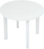 vidaXL Gartentisch Weiß 89 cm Kunststoff 48805 Bild 5