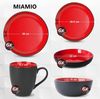MiaMio Tafelservice Tafelservice 30tlg Geschirrset 6 Personen Kombiservice Keramik - Rot (30-tlg), 6 Personen, Keramik Bild 3