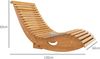 Outsunny Schaukelstuhl Schaukelliege Holz Ergonomisch Schwingstuhl mit S-Form, Kippschutz (Gartenliege, 1 St), bis 120 kg belastbar für Balkon, Terrasse, Teak, 130 x 60 x 60 cm Bild 3