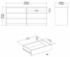 Dmora - Kommode Ingrid, Mehrzweckkommode, Schlafzimmerkommode, Schrank mit Schubladen, 154x50 h70 cm, Schwarz Bild 2