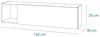 Composad Wandschrank, Holzwerkstoff, grau, (LxAxP) 140. 00x35. 00x30. 10 cm Bild 3