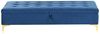 Ottomane mit Stauraum ABERDEEN Samtstoff Marineblau Bild 4