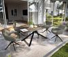 Outdoortisch Edge 200x100 cm Keramik Laminam® Noir Desir Braun Kreuzgestell Rechteck Schwarz Bild 2
