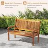 FANTASK Gartenbank Holz, für 2-3 Sitzer, Balkonbank aus Akazienholz bis 320 kg belastbar, 126 x 63 x 91 cm, Natur Bild 5