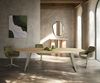 Esstisch Edge Oval 280x130 cm Keramik Laminam® Sabbia Eichefarbig Metall Schräg Effektfinish Titan Bild 3