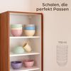 Praknu Müslischale Müslischalen Set - Keramik Bunt - 6er Schalen Set - Große Müsli, Keramik, (6er Set, 6-tlg), Mikrowellengeeignet - Müsli Snackschale Schüsseln Bild 5