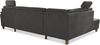 CAVADORE U-Form-Sofa Palera / Federkern-Wohnlandschaft mit 2 Kopfstützen / 314 x 89 x 212 / Mikrofaser, Grau Bild 3