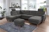 CAVADORE U-Form-Sofa Palera / Federkern-Wohnlandschaft mit 2 Kopfstützen / 314 x 89 x 212 / Mikrofaser, Grau Bild 2