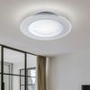 LED Deckenleuchte chrom, Glas satiniert, D 30 cm Bild 3