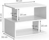Couchtisch Shelby Weiß 59 x 39 cm Vicco Bild 3
