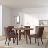 CLP 4er Set Esszimmerstuhl Aberdeen Samt Antikes Design mit Gestell aus Kautschukho,braun antik Bild 2
