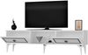 Hanah Home Stylish TV Stand, White & Silver, 150 x 44.6 x 29.6 cm | 100% Melamine Coated Particle Board, 18 mm Thick | Modern Design for Living Room Bild 3