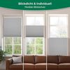 Allesin Plissee ohne Bohren Plissees Klemmfix Hellgrau 40x130 cm(BxH), Plisseerollo Faltrollo mit Klemmträger, Jalousie Rollos für Fenster und Tür, Sichtschutz und Sonnenschutz Bild 4