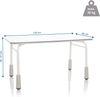 hjh OFFICE Kinderschreibtisch höhenverstellbar Kid GRO T Kinder- und Jugendschreibtisch Schülerschreibtisch 120x60 cm, Weiß/Grau 653753 Bild 3
