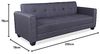Menzzo Clayton Schlafsofa, Stoff, Grau, 200 cm Bild 3