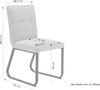 byLIVING Esszimmerstuhl 2er Set Talea / Webstoff in dunkelgrau / Gestell Metall in schwarz pulverbeschichtet / Esszimmerstuhl / Wohnzimmerstuhl / bis 120 kg / B 46, H 86, T 55 cm Bild 3