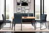 byLIVING Esszimmerstuhl 2er Set Talea / Webstoff in dunkelgrau / Gestell Metall in schwarz pulverbeschichtet / Esszimmerstuhl / Wohnzimmerstuhl / bis 120 kg / B 46, H 86, T 55 cm Bild 2