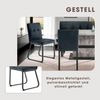 byLIVING Esszimmerstuhl 2er Set Talea / Webstoff in dunkelgrau / Gestell Metall in schwarz pulverbeschichtet / Esszimmerstuhl / Wohnzimmerstuhl / bis 120 kg / B 46, H 86, T 55 cm Bild 5