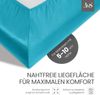 Bettwaesche-mit-Stil Mako-Satin Spannbettlaken türkis 140x200cm Höhe 5-10cm Bild 3