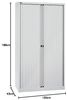 Bisley 'EuroTambour' Rollladenschrank, 120,0 cm, Silber, 4 Einlegeböden Bild 3