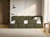 Selsey Jugendbett 90x200 cm Rechts Komfortables Polsterbett mit Bettkasten Sicherer Schlaf Rausfallschutz-Gitter Modernes Design Stabiler Holzrahmen Olivgrün Ideal Kinderzimmer Bild 5